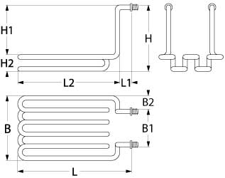 Heating element 3000W 230V heating circuits 1